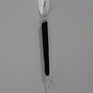Black Cross Pendant Choker